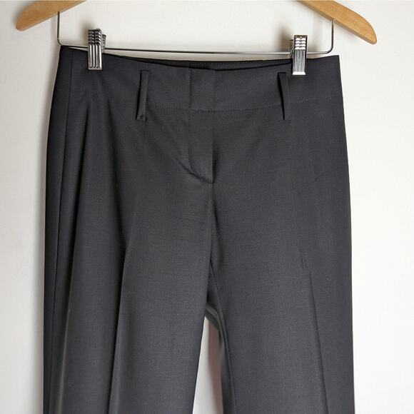 Hugo Boss Black Teresa Virgin Wool Blend Mid Rise Trousers Size Women's 2 - Picture 2 of 9